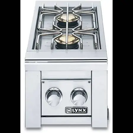 LYNX BUILT IN DOUBLE GAS SIDE BURNER (OUT OF BOX)