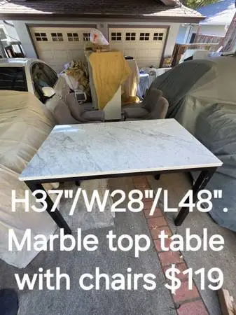 Large marble table