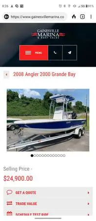 2008 Angler Center Console Boat