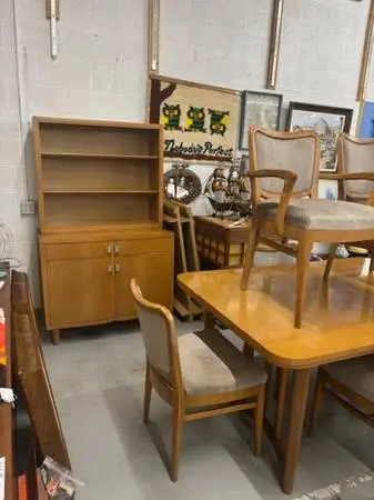 SALE - Beautiful Walnut beige dining room matching set - low $$$