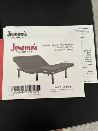 Brand New Jeromes Adjustable bed