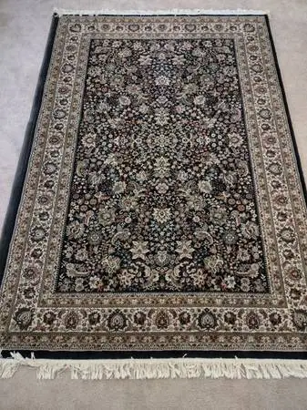 Like new made in egypt area carpet rug black brown