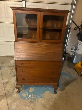 Vintage Solid Wood Secretary Desk/Cabinet.