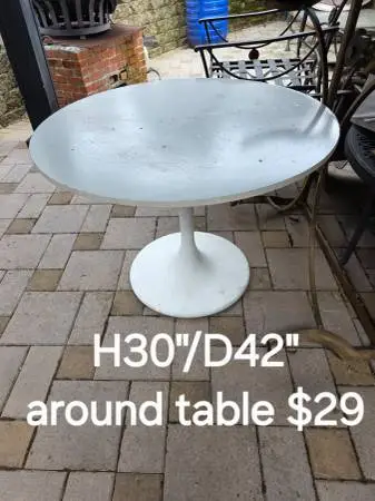 high quality outside. Inside small table