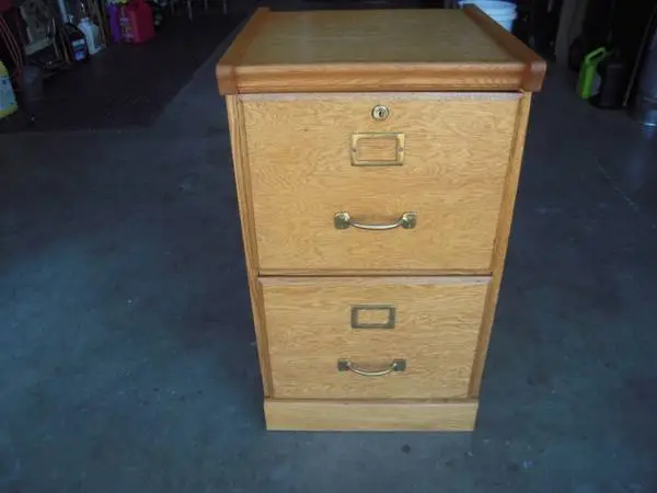 Oak file cabinet