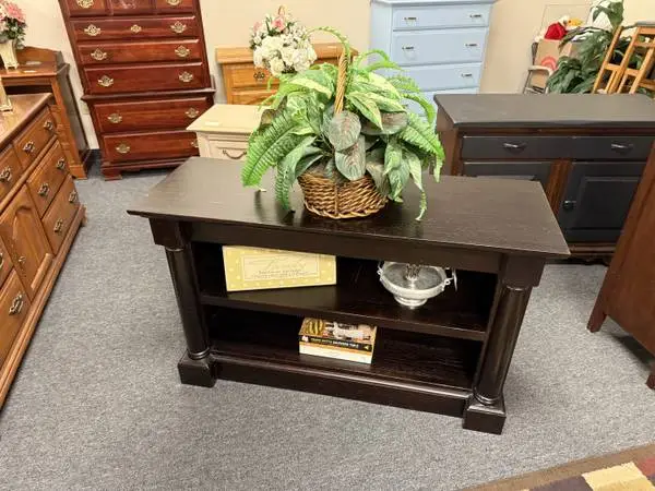 Dark Wood Bookcase/Entry Console