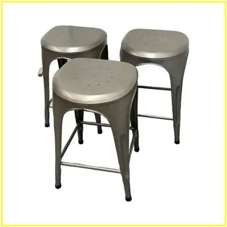 Restoration Hardware Remy Backless Counter Stools, Set Of Three