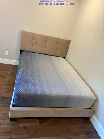 New Queen Bed with Mattress set  $360Cama Completa