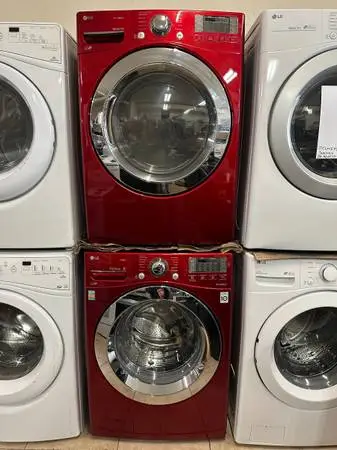 LG Front-load washer & Gas dryer (RED) LIKE NEW W/ WARRANTY!!