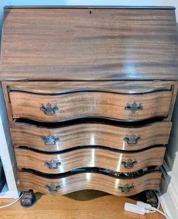 Vintage Wooden Secretary Desk / Storage Cabinet