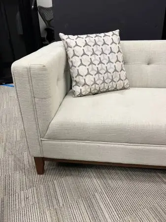 HD Buttercup Atwood sofa with cream fabric