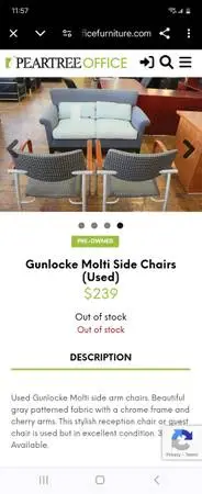 2 GUNLOCKE MOLTI SIDE CHAIRS