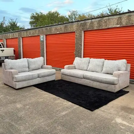 Beige Couch & Loveseat Set - FREE DELIVERY!
