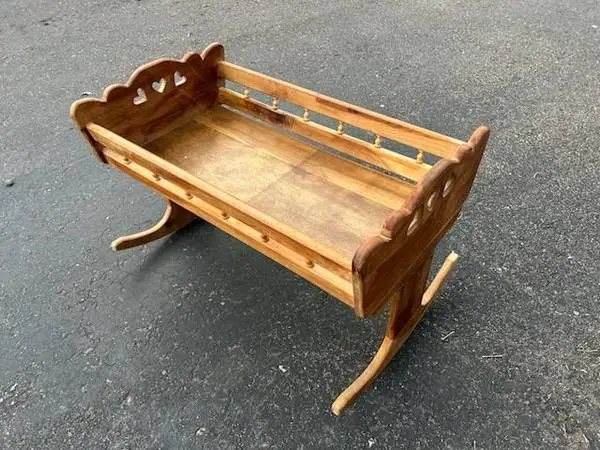 Vintage Wood Baby Rocker/Cradle