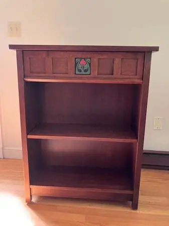 Stickley Anniversary Edition Floral Tile Oak Bookcase-Brand New