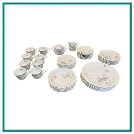 Mikasa “something Blue” Bone China, Pattern A7051, Set Of 47 Piece