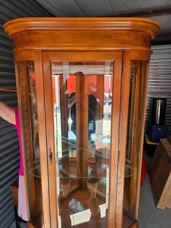 Cherrywood Corner Curio Cabinet