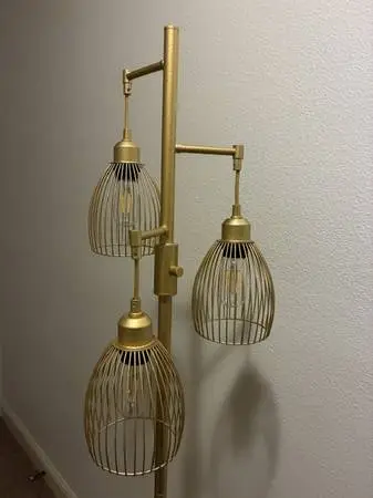 Brand new standing lamp with 3 LED bulbs included