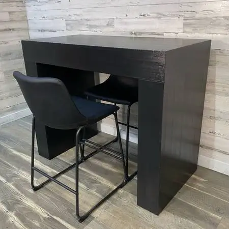 Black bar table & 2 chairs set- delivery available