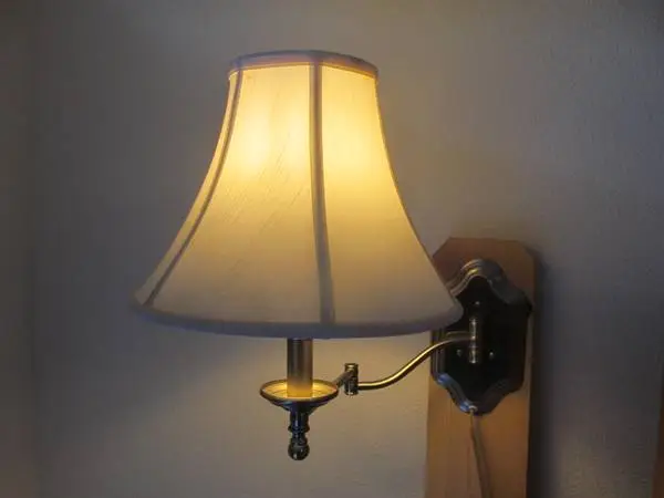 Swing Arm Wall Lamp in Brushed Nickel,$9.00