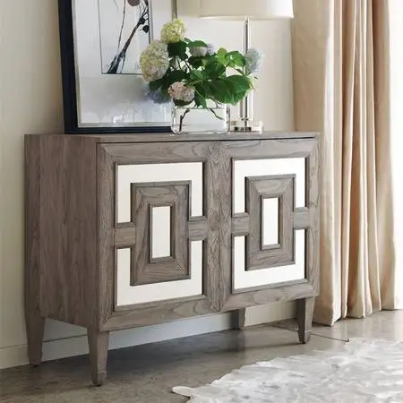 Brownstone Palmer Mirrored 2 Door Accent Chest