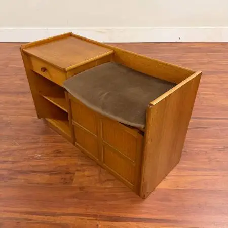 8 Different Vintage Entry Benches, Stools, Mid Century Modern