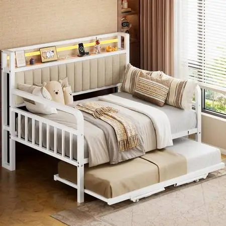 Daybed with Trundle and LED Light