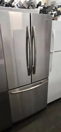 MAYTAG 18 CU.FT STAINLESS FRENCH DOORS REFRIGERATOR WARRANTY N DELIVER