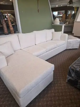 Sectional with free ottoman