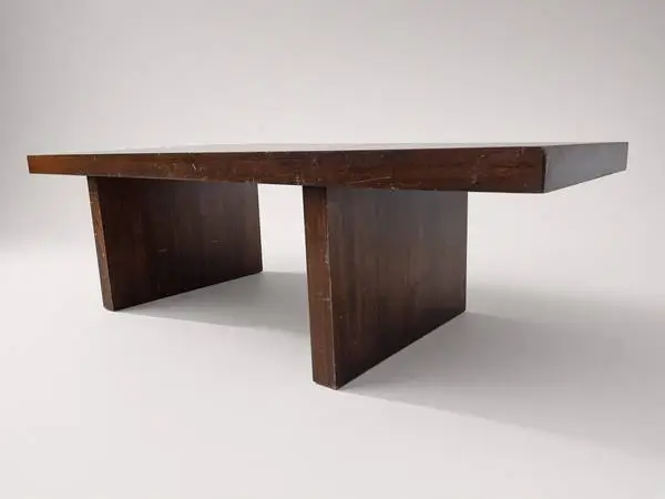 Mid Century Modern Monolithic Slab Cocktail Table