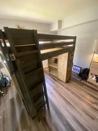 Twin size Loft Bed with Stairs & Drawers