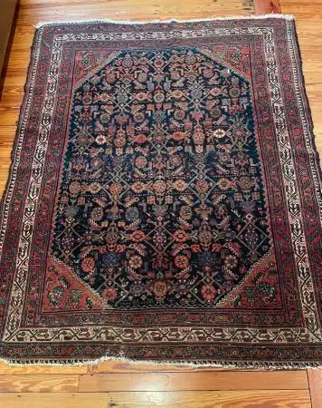 Antique Enjilas Persian Oriental Rug