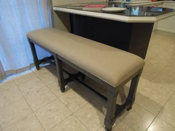 Dining/Entryway Bench, Wood Counter Height Upholstered Bench 60L, NEW