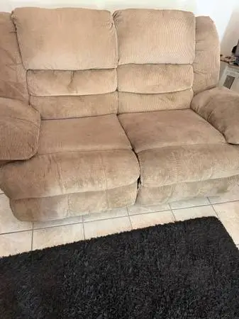 Reclining couch three piece