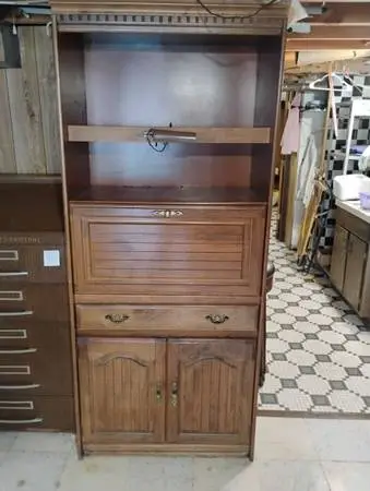 Vintage wooden secretary desk