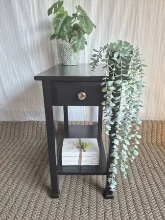 Super Cute Black Nightstand Sidetable for Sale