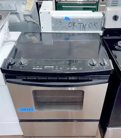KitchenAid KESC307HBS Slide Electric Glasstop Range Convection Oven 30