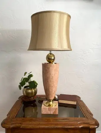 Rare Find - Vintage Marble and Brass Table Lamp by Maitland Smith