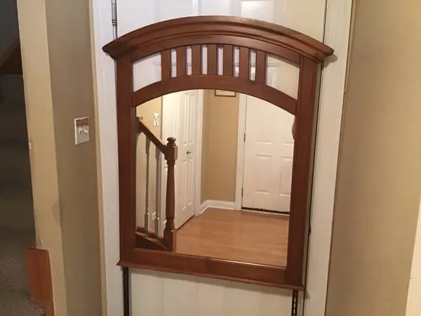 Solid wood mirror