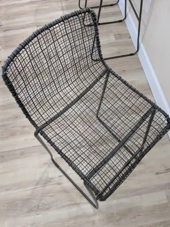 Tall Bar Stool - Unique Metal Design - RH Industrial Farmhouse Style