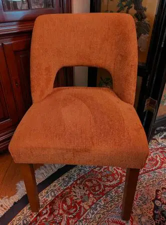 EUC Pair of Upholstered Modern dining/lounge chairs - Nakenzie by Ophelia and Co
