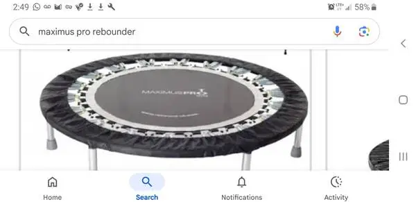 Maximus Pro Rebounder trampoline
