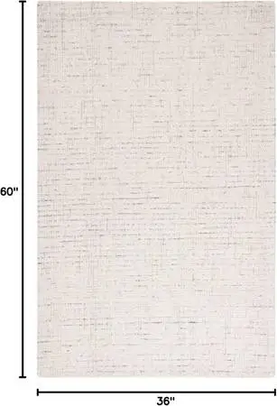 3 x 5 Decorative Accent Carpet Berber Solid Ivory
