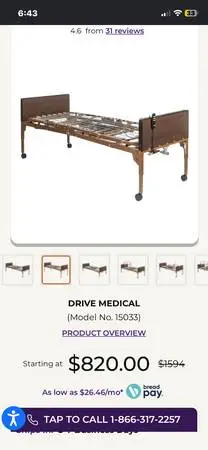 Drive electric hospital bed.