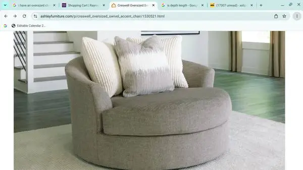 swivel over sized chair