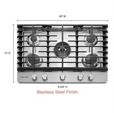 30” KitchenAid Gas Stainless Steel  Cooktop (New in Box)