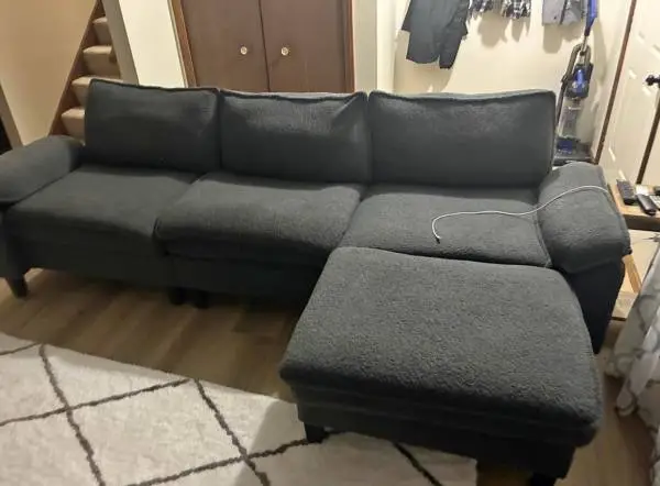 Couch with ottoman