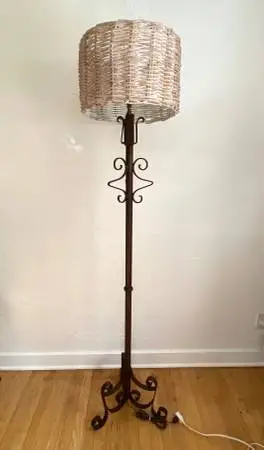 Vintage Wrought Iron Floor Lamp
