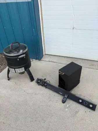 butterball fryer & sound bar with woofer