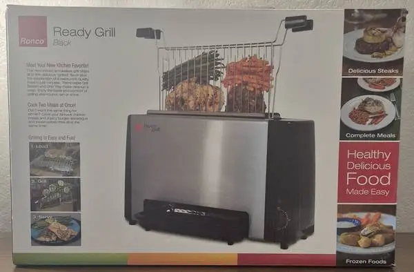 2 - New Ronco Indoor Ready Grill with Basket